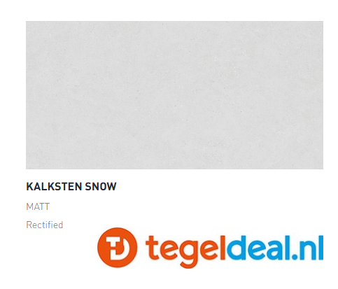 Argenta Kalksten, SNOW, 60x120 cm MATT,  natuursteenlook tegels - €39,50 / PalletDeal op aanvraag