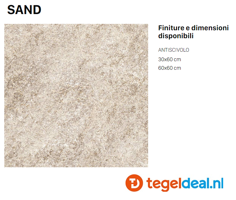 VLT Supergres Stoorm Sand, 30 x 60 cm, Naturale