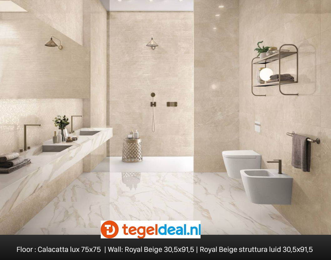 WDT Supergres Purity of Marble, Royal Beige, 30,5x91,5 cm