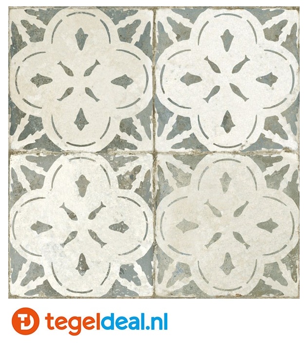 Peronda, Fs Aurora SAGE, 45x45 cm, vintage patroontegels