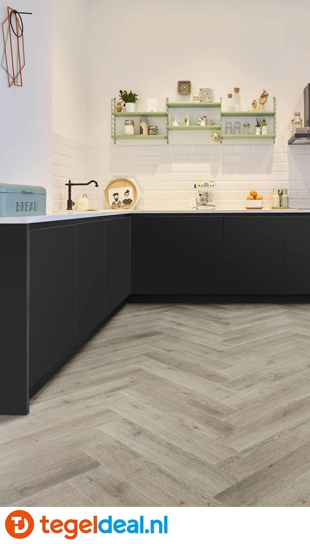 LIMONCELLO Herringbone, 12x60x0,65 cm - visgraat  A14377, Rigid SPC Click Vloer  