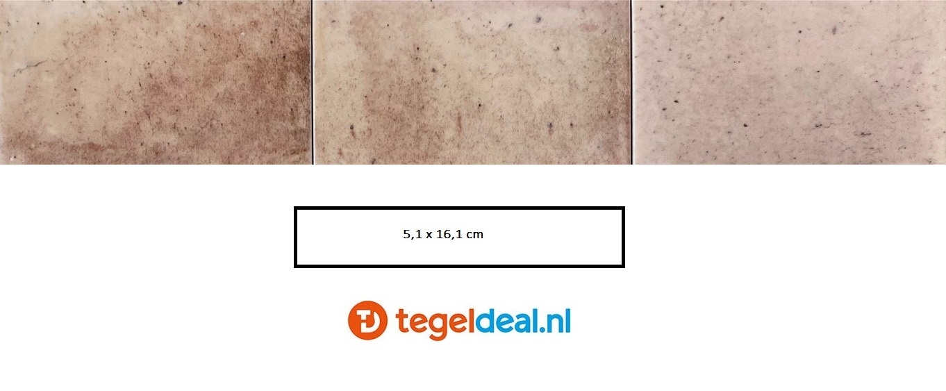 Equipe, Hanoi PINK, 5,1x16,1 cm, art. 30273, handvorm wandtegels 