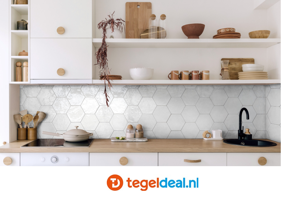 Marazzi Lume WHITE, 21x18,2 cm MFFE, hexagon tegels 