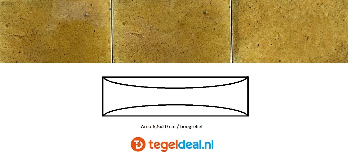 Equipe, Hanoi CARAMEL, Arco 6,5x20 cm, art. 30063, reliëf wandtegels 