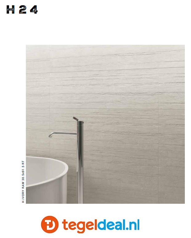 WDT Supergres H.24 Wall Ivory, 30,5 x 91,5 cm STRUTTURA RAW