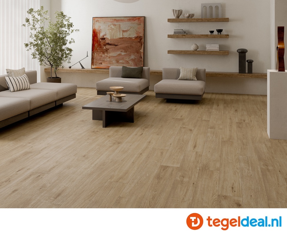 SIL Ceramiche, Royal Oak, NATURAL, 10x60 cm, houtlook tegels - €56,50 per m2 / Palletdeal op aanvraag