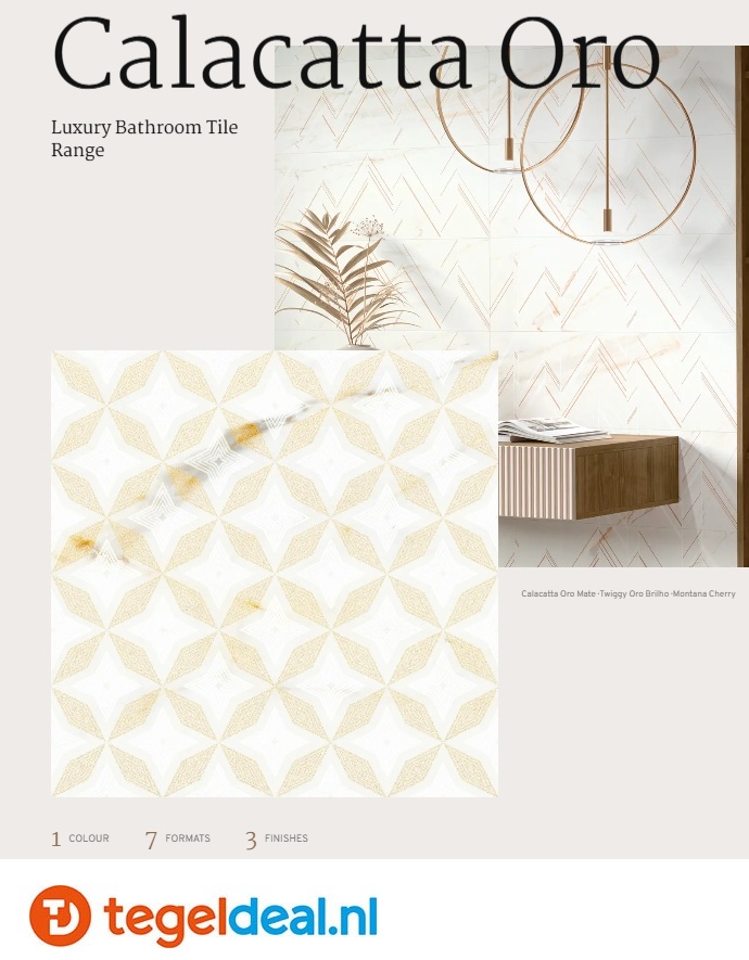 Revigres, Calacatta Bianco, Calacatta Classic en Calacatta Oro, marmerlook tegels