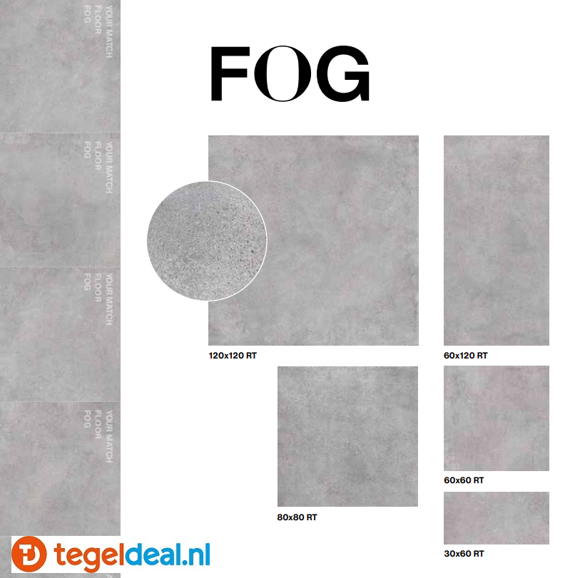 TRT Supergres Your Match FOG, 80x80x2 cm, MFGT cementlook terrastegels