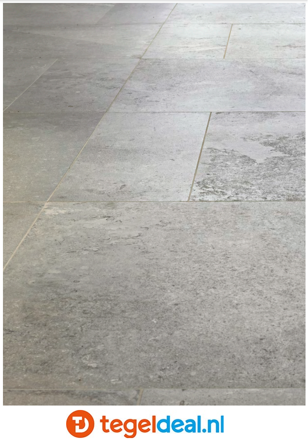 DOM Signature Stone GREY, 90x90x2 cm, natuursteenlook terrastegels