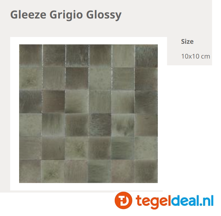 WDT Ragno Gleeze GRIGIO, 10x10 cm, R8GP