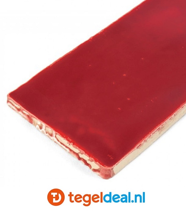 Equipe, Masia ROSSO, 7,5x30 cm, art 21329, handvorm wandtegels 