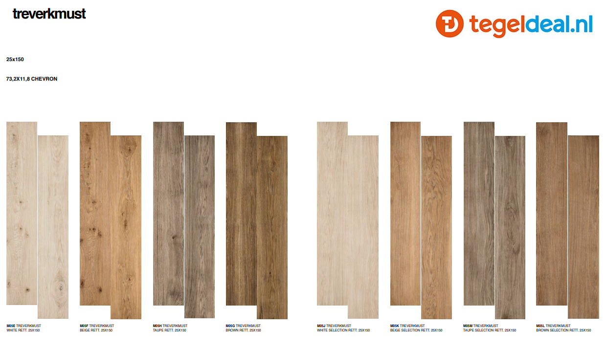 Marazzi Treverkmust, Brown, 25x150 cm M05G