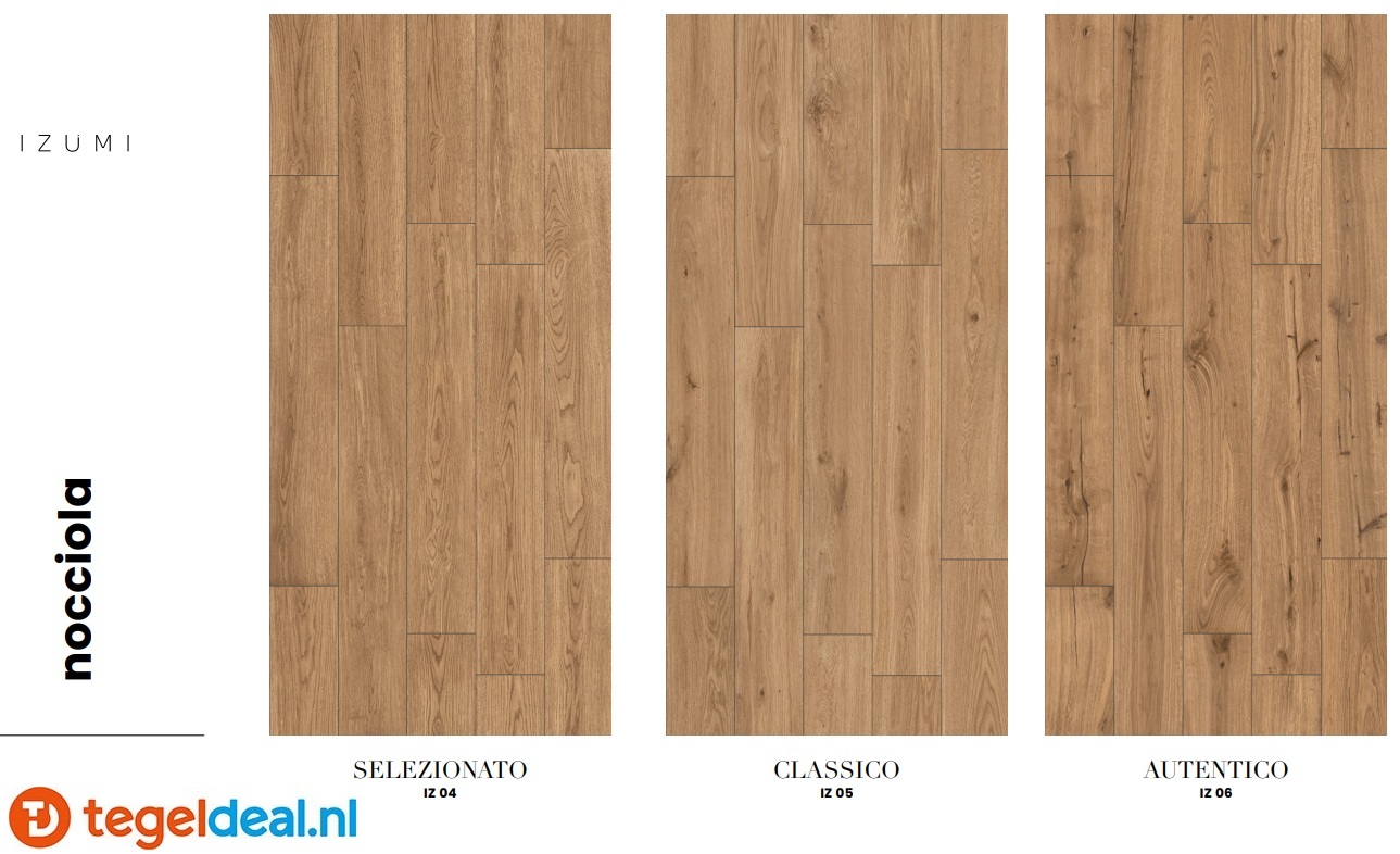 Mirage Izumi, NOCCIOLA Selezionato IZ04, 25x150 cm Spazzolato - CAO7