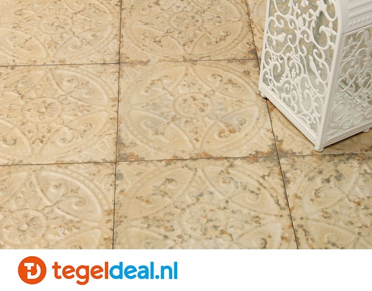 Peronda, Fs Saja-B, Beige, 33x33 cm, vintage patroontegels