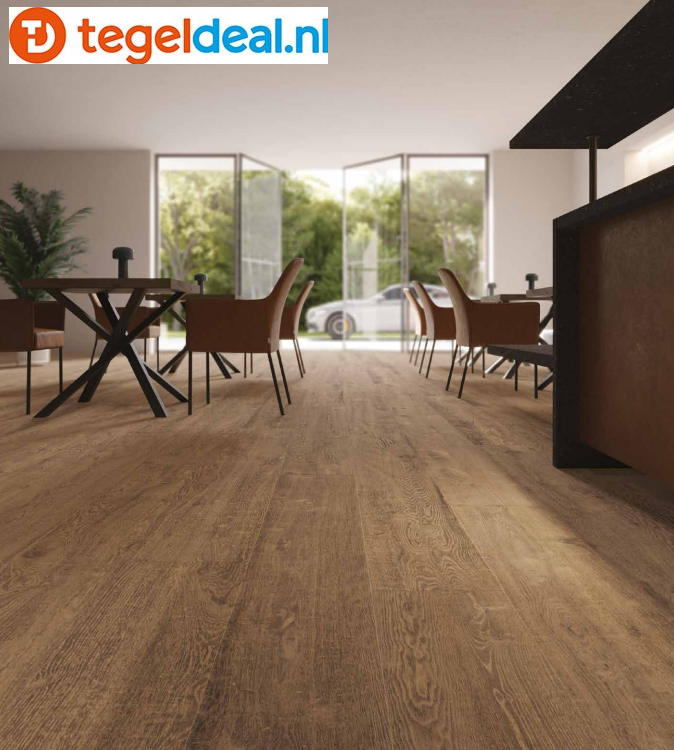 TRT SIL Ceramiche, Eiken Warm, 40x120x2 cm, terrastegels