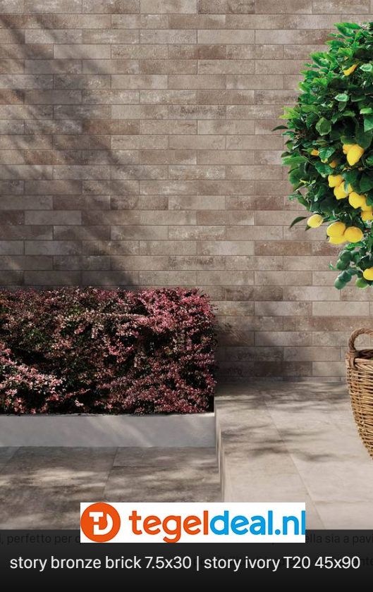 Supergres Story Bronze, 45x90 cm, SBR9, natuursteenlook tegels