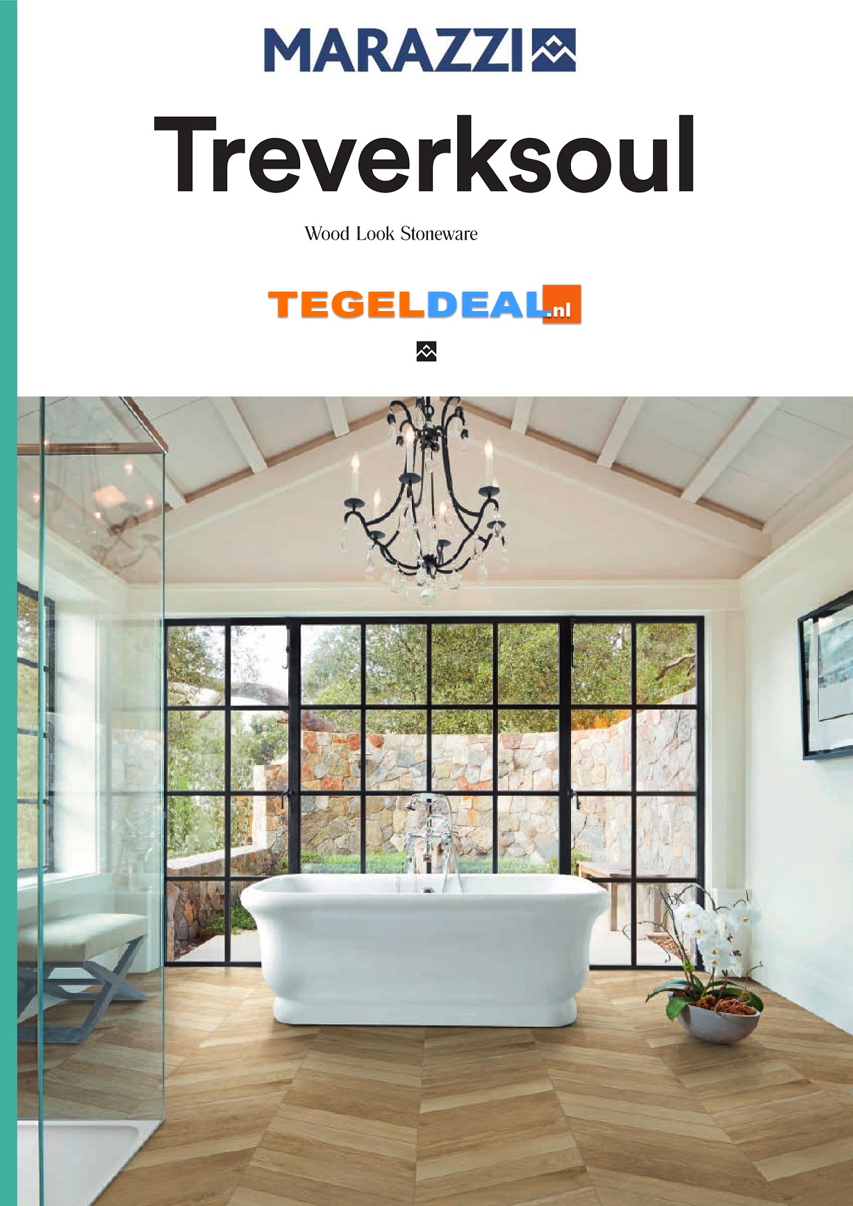 VLT Marazzi Treverksoul, 11x54 cm chevron houtlook