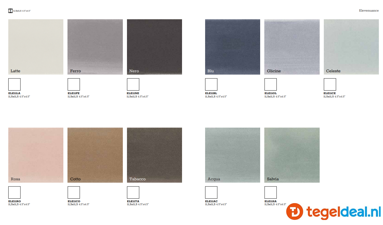 WDT en VLT Tonalite, Elevenuance, 11,5x11,5 cm WDT en VLT Tonalite, Elevenuance, 11,5x11,5 cm