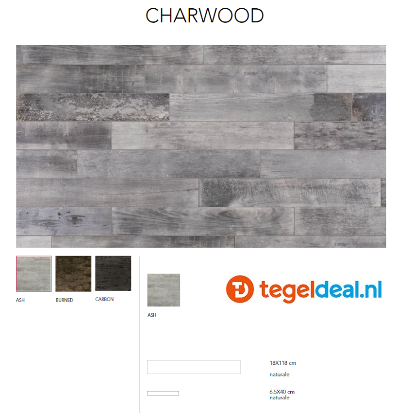 VLT Serenissima Charwood, houtlook in div. kleuren en afm.