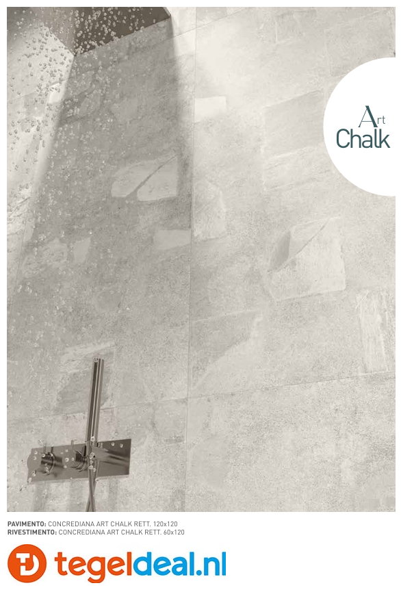 SIL Ceramiche, Concrediana ART CHALK, 120x120 cm Natural