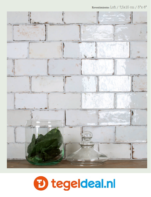 WDT Nanda Tiles, Loft White Gloss, 7,5x30 cm WDT Nanda Tiles, Loft White Gloss, 7,5x30 cm