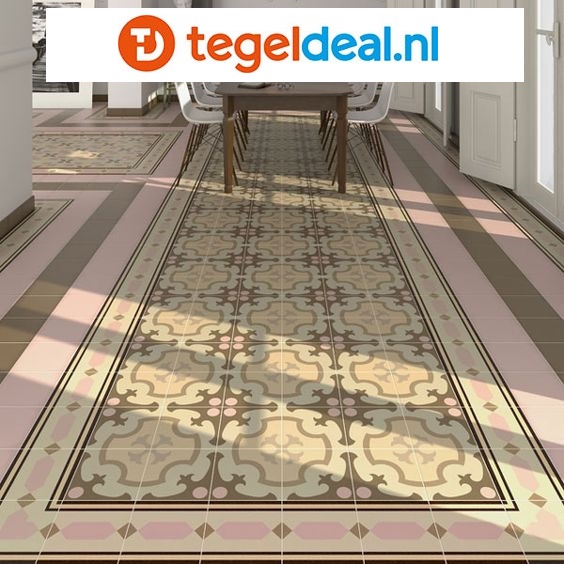 Vives 1900 ORDAL BEIGE, 20x20 cm, patroontegels  