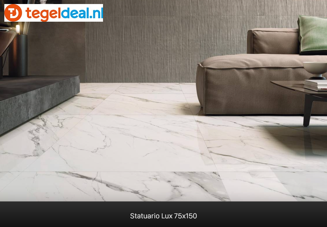 Supergres Purity of Marble, Statuario Lux, 60x120 cm, marmerlook tegels Supergres Purity of Marble, Statuario Lux, 60x120 cm, marmerlook tegels