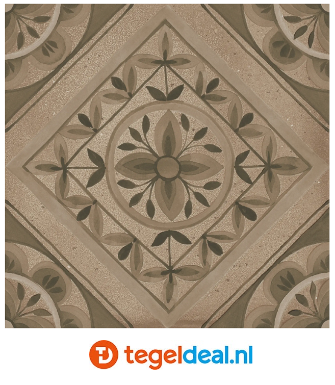 Marazzi ArtCraft COCCIO Quadri, 20x20 cm MH95, terracottalook decortegels 