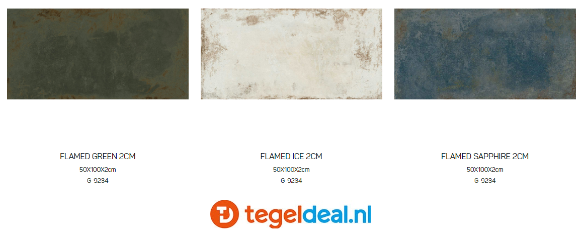Aparici Flamed SAPPHIRE, 50x100x2 cm, metaallook terrastegels