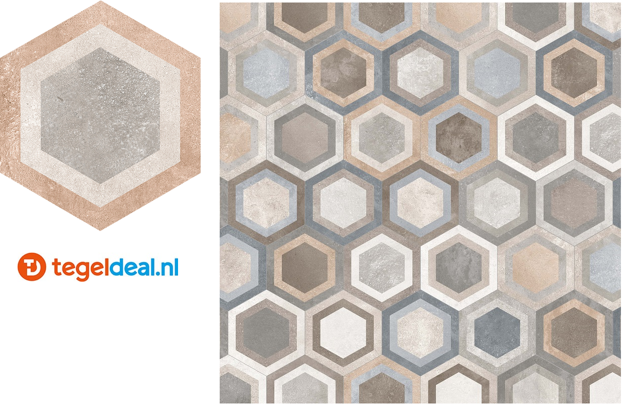 VLT Vives Rift, 23x26,6 cm hexagon, 5 decors