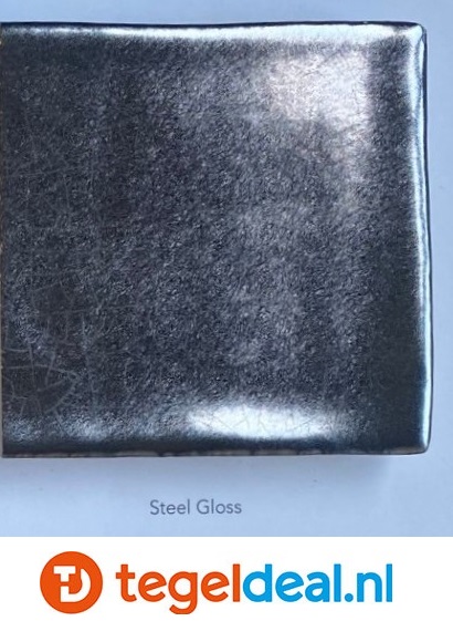 WOW Design, Fez  STEEL Gloss, 6,2x12,5 cm handvorm wandtegels