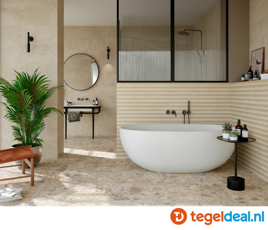 Marazzi Carácter, Arena - Blanco - Greige - Mix, 5 formaten, steenlook wand- en vloertegels v.a. €36,95/m2