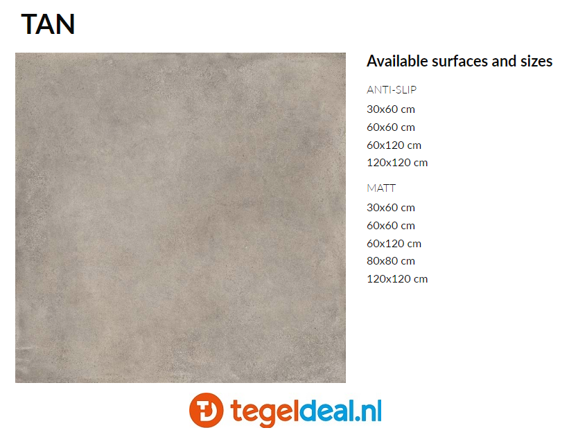 Supergres Your Match TAN, 30x60 cm GRIP, TN3G cementlook tegels