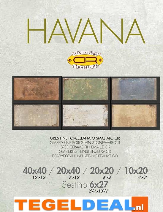 VLT Cir Havana, div. kleuren en afm.   