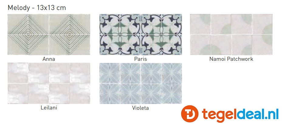 WDT Nanda Tiles, Melody, 13x13 cm WDT Nanda Tiles, Melody, 13x13 cm