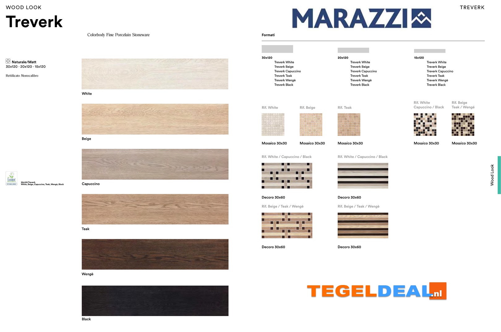VLT Marazzi Treverk, houtlook