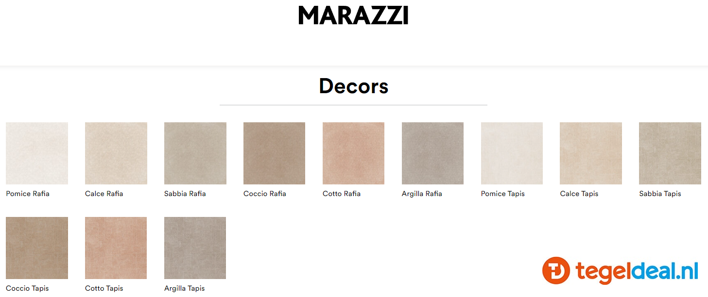 Marazzi Slow, terracottalook tegels - 6 kleuren - 6 formaten 