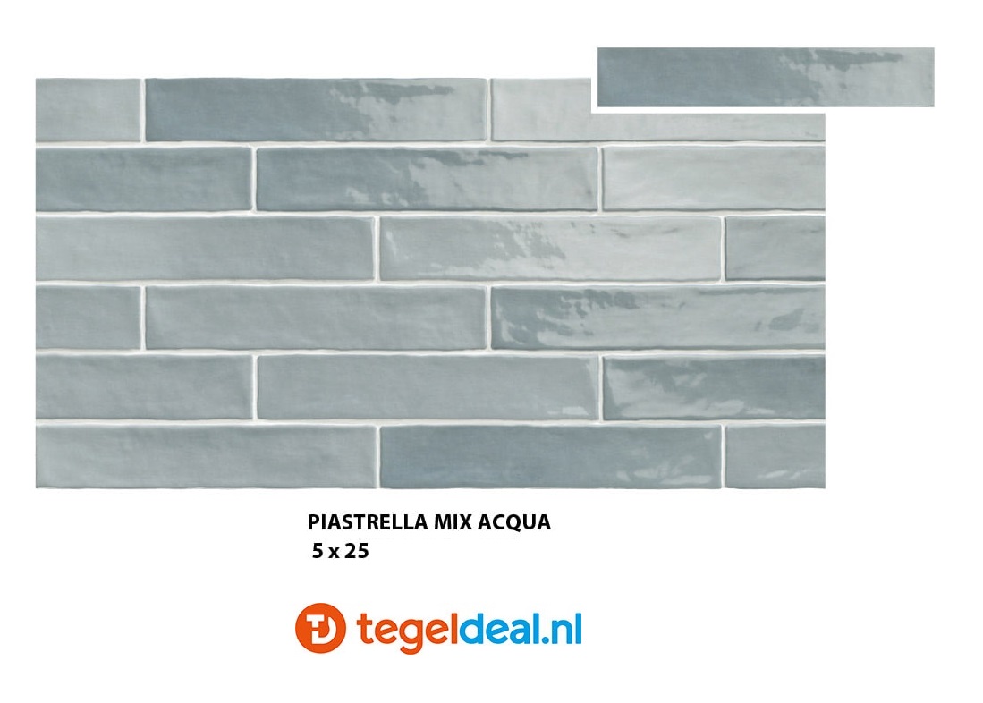 Natucer Piastrella Mix, 5x25 cm wandtegels Natucer Piastrella Mix, 5x25 cm wandtegels