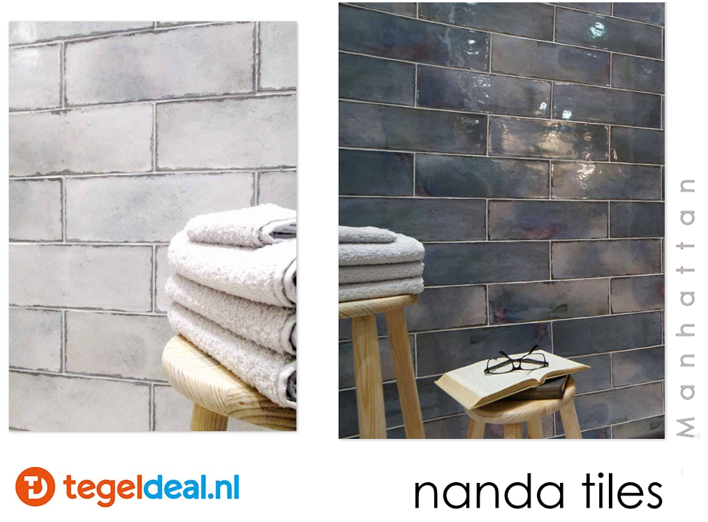 WDT Nanda Tiles, Manhattan, Sedate White, 13x39,5 cm