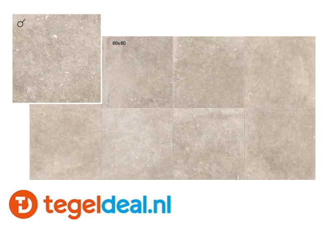 Flaviker, Nordik Stone, SAND, 60x60x2 cm, art. 0014527, natuursteenlook terrastegels 