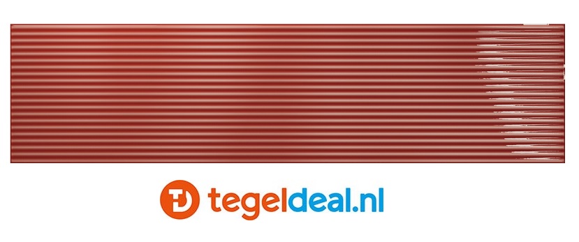 Stripes Crackle Coral, 6,5x26,1 cm, reliëf wandtegels