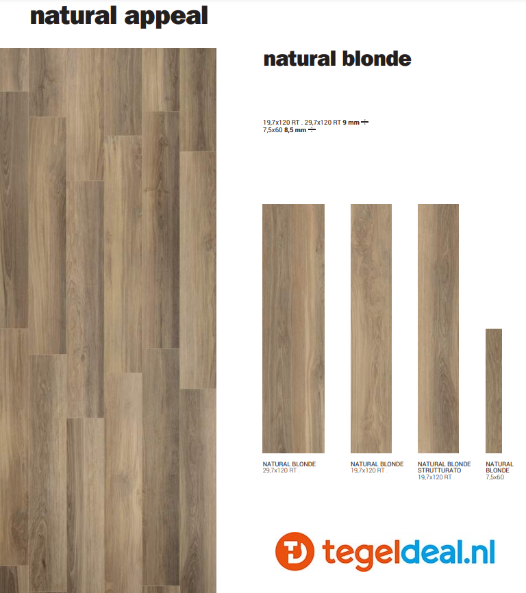 VLT Supergres Natural Appeal Blonde, 20 x 120 cm GRIP