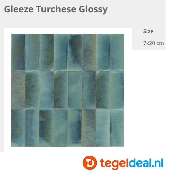 WDT Ragno Gleeze TURCHESE, 7,5x20 cm, R8HA