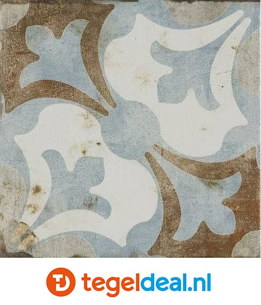 OPRUIMING :  Vloer-wandtegels Nanda Tiles, Loft Formentera, warm patchwork, mix decor - 20x20 cm - 6,24 m2 voor 140,00 euro  