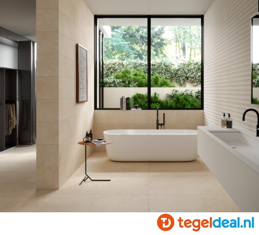 Marazzi Carácter, Arena - Blanco - Greige - Mix, 5 formaten, steenlook wand- en vloertegels v.a. €36,95/m2