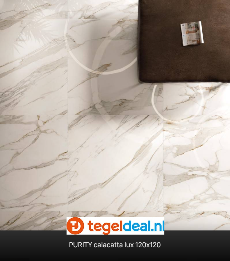 VLT Supergres Purity of Marble, Calacatta Lux, 75 x 75 cm