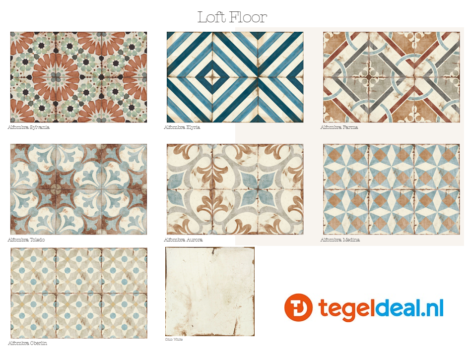 Nanda Tiles, Loft, 20x20 cm, patroontegels