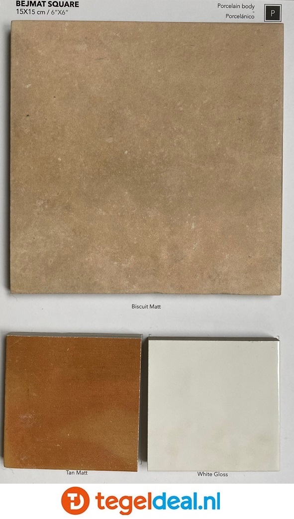 WOW Design, Bejmat TAN MATT, 15x15 cm wandtegels