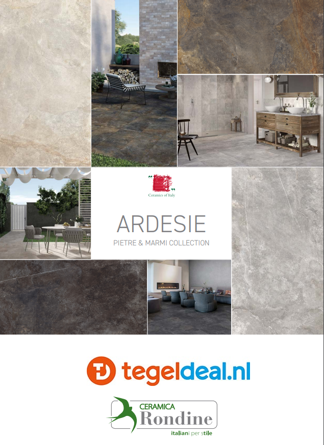 Rondine, Ardesie, leisteen-look tegels voor binnen en buiten