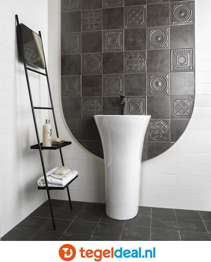 Mainzu, Metal Tiles, 20x20 cm, reliëf wandtegels Mainzu, Metal Tiles, 20x20 cm, reliëf wandtegels